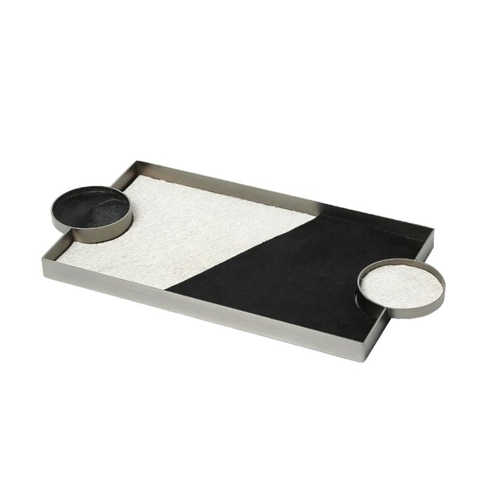 Декоративная подставка Shadowplay Tray черно-белого цвета