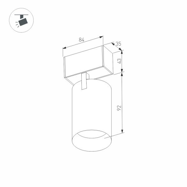 Трековый светодиодный светильник Arlight Mag-Spot-45-R85-12W Warm3000 032647 - купить Трековые светильники по цене 11011.0