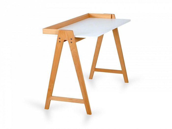 Стол рабочий Laptop бежево-белого цвета - лучшие Письменные столы в INMYROOM