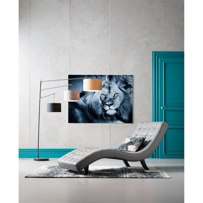 Картина Lion King 120х160 черно-синего цвета - лучшие Принты в INMYROOM