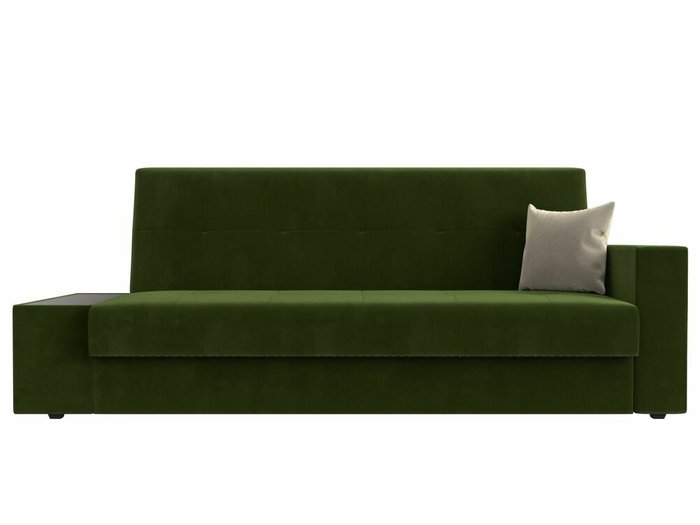 Диван-кровать Лига 020 зеленого цвета со столом слева - купить Прямые диваны по цене 23999.0