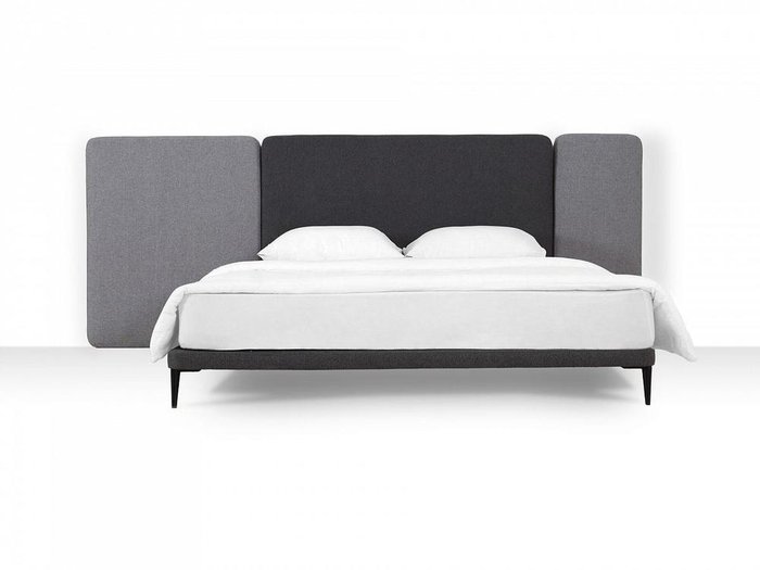 Кровать Licata 160х200 композиция 6 серого цвета - купить Кровати для спальни по цене 67680.0