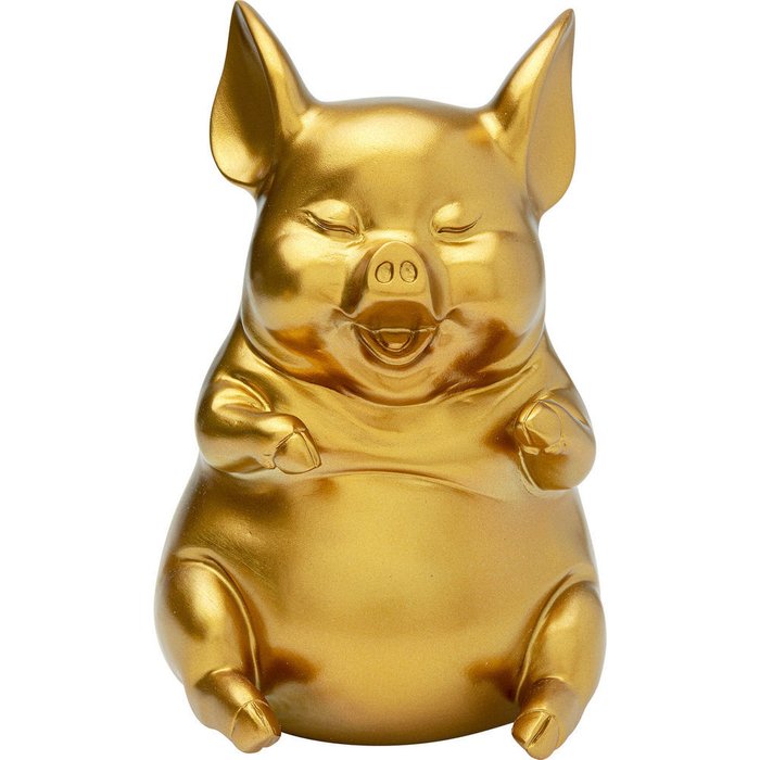 Копилка Pig золотого цвета