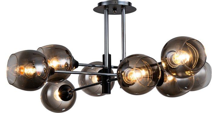 Потолочная люстра на штанге Escada Monsoon 1138/8P E27*40W Chrome Потолочная люстра на штанге Escada Monsoon 1138/8P E27*40W Chrome