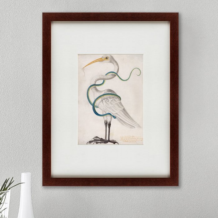 Картина Heron encircled by a snake 1700 г.