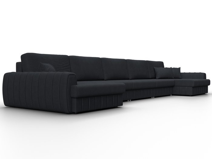 Угловой диван-кровать Лига-057 МегаЛонг темно-серого цвета (замша) - лучшие Угловые диваны в INMYROOM Угловой диван-кровать Лига-057 МегаЛонг темно-серого цвета (замша) - лучшие Угловые диваны в INMYROOM