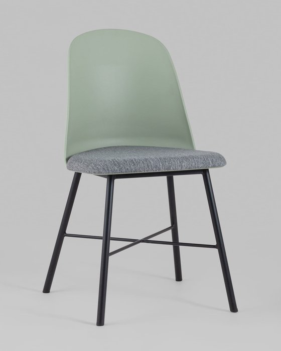 Стул Shell серо-зеленого цвета - купить Обеденные стулья по цене 7990.0