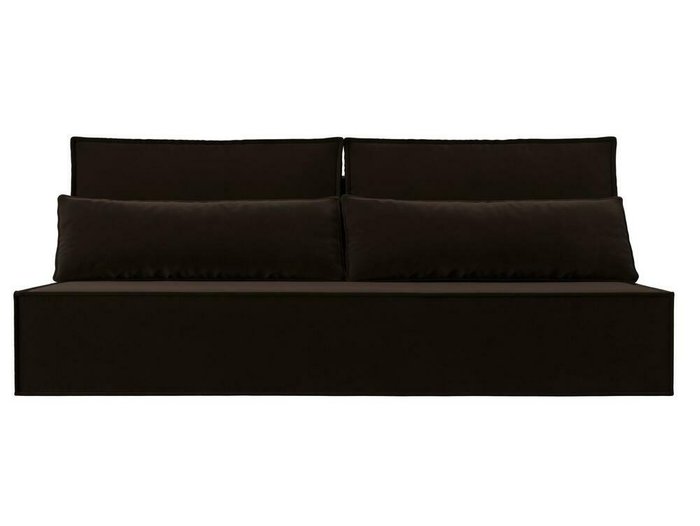 Прямой диван-кровать Фабио Лайт коричневого цвета - купить Прямые диваны по цене 24999.0
