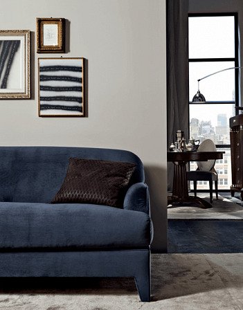 Диван St. Germain синего цвета - лучшие Прямые диваны в INMYROOM