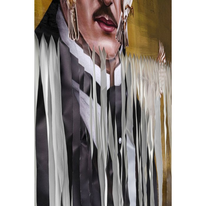 Картина Gentleman 130х163 в раме черно-золотого цвета - лучшие Принты в INMYROOM