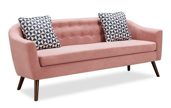 Прямой диван Florence L кораллового цвета - лучшие Прямые диваны в INMYROOM