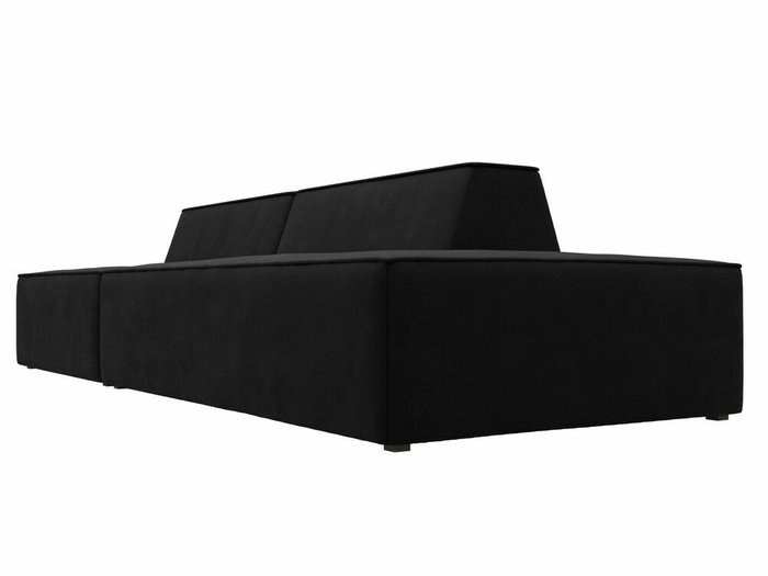 Прямой модульный диван Монс Модерн черного цвета правый - лучшие Прямые диваны в INMYROOM