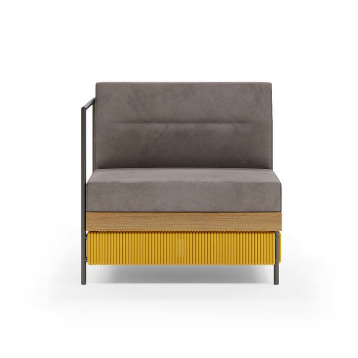 Кресло Готланд желто-серого цвета - купить Садовые кресла по цене 95200.0
