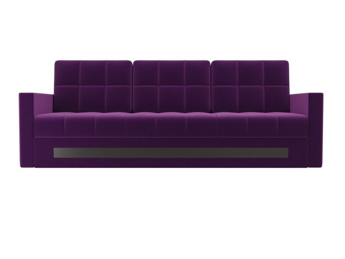 Прямой диван-кровать Белла фиолетового цвета  - купить Прямые диваны по цене 30990.0