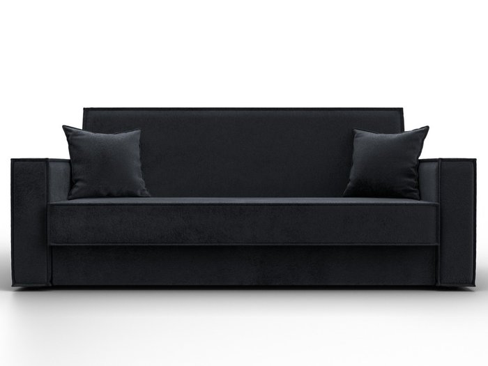 Диван-кровать Куба в обивке из велюра темно-серого цвета - купить Прямые диваны по цене 50990 Диван-кровать Куба в обивке из велюра темно-серого цвета - купить Прямые диваны по цене 50990