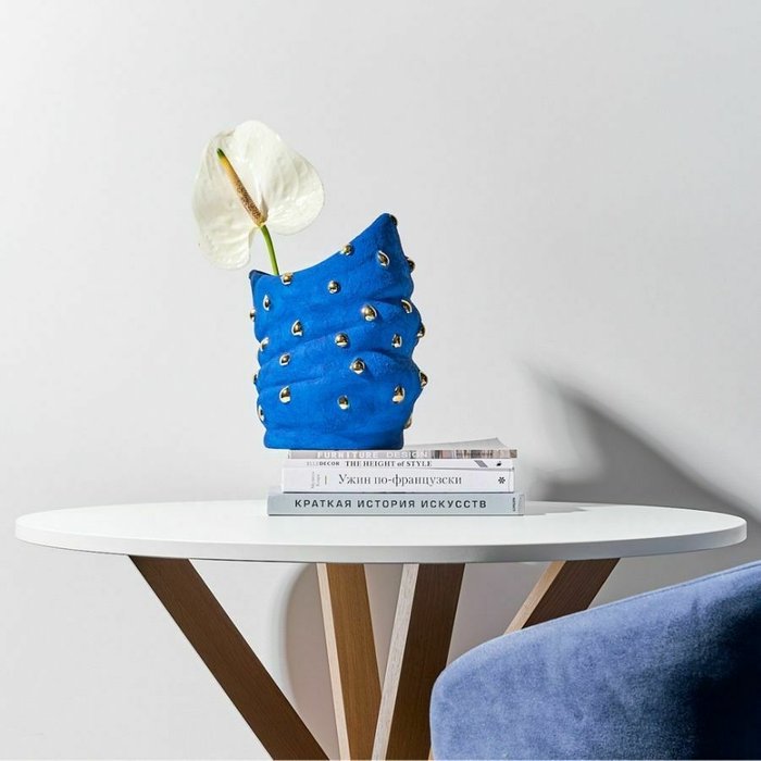 Ваза Blue Mirage синего цвета - купить Вазы  по цене 10920.0