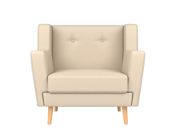 Кресло Брайтон бежевого цвета (экокожа) - купить Интерьерные кресла по цене 23999.0
