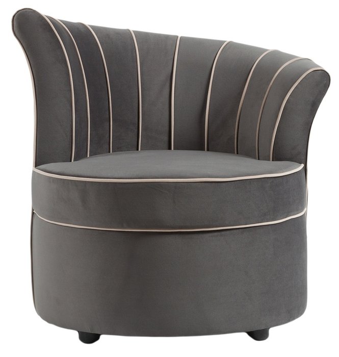 Кресло Shell серого цвета 