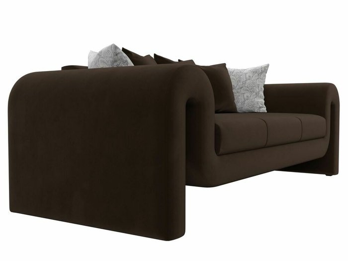 Прямой диван Волна коричневого цвета - лучшие Прямые диваны в INMYROOM