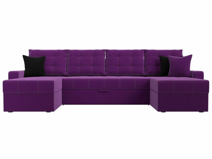Угловой диван-кровать Ливерпуль фиолетового цвета - купить Угловые диваны по цене 67999.0