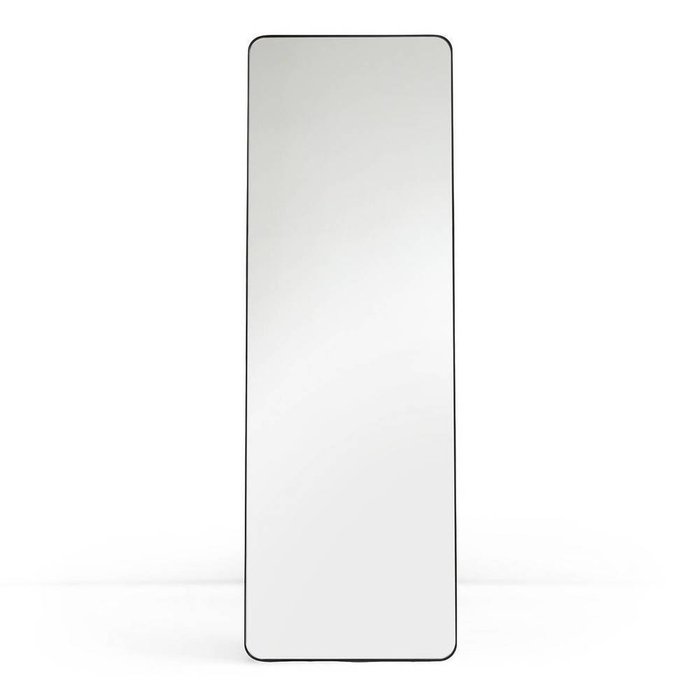 Зеркало напольное на подставке с отделкой металлом Iodus черного цвета - купить Напольные зеркала по цене 14949.0