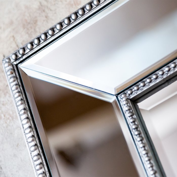 Зеркало настенное Мейсон в раме серебряного цвета с эффектом патины - купить Настенные зеркала по цене 65000.0