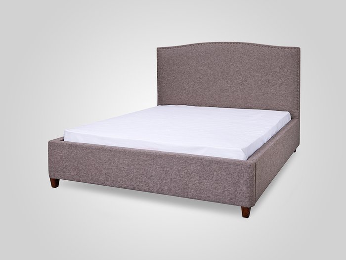 Кровать в обивке из ткани коричневого цвета 160х200 - купить Кровати для спальни по цене 49500.0