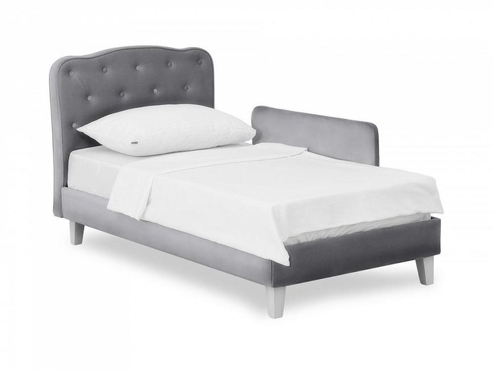 Кровать Candy 80х160 серого цвета - купить Одноярусные кроватки по цене 28890.0
