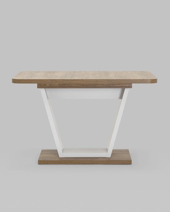 Обеденный раздвижной стол Vector бело-бежевого цвета - лучшие Обеденные столы в INMYROOM
