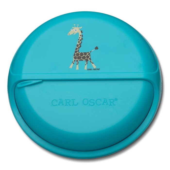 Ланч-бокс для перекусов Snack Disc Giraffe бирюзового цвета