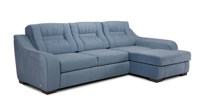 Угловой диван-кровать Ройс синего цвета - купить Угловые диваны по цене 104140.0
