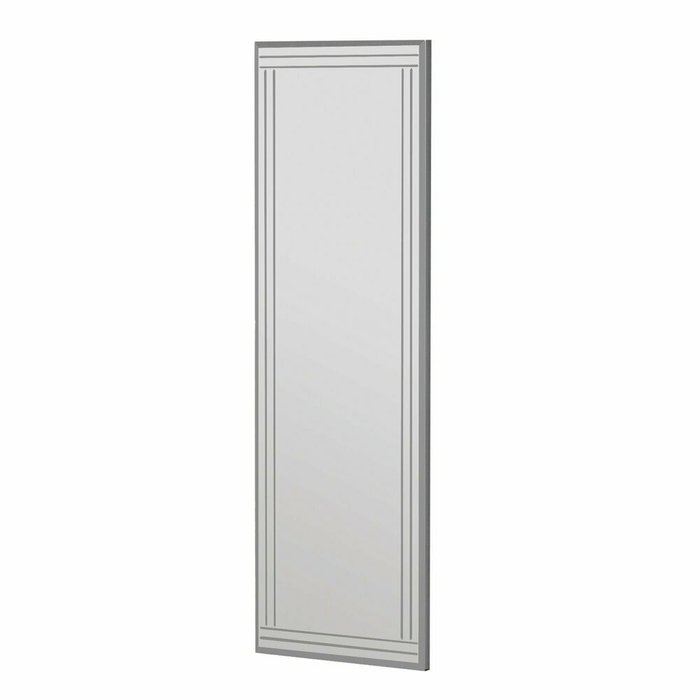 Настенное прямоугольное зеркало Decor 40х120 в раме белого цвета