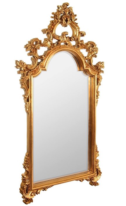 Настенное Зеркало в резной раме Pretty Gold  - купить Настенные зеркала по цене 28500.0