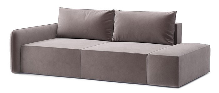 Диван-кровать Портленд коричневого цвета с банкеткой правой 