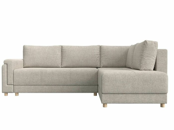 Угловой диван-кровать Лига 024 бежевого цвета правый угол - купить Угловые диваны по цене 68999.0