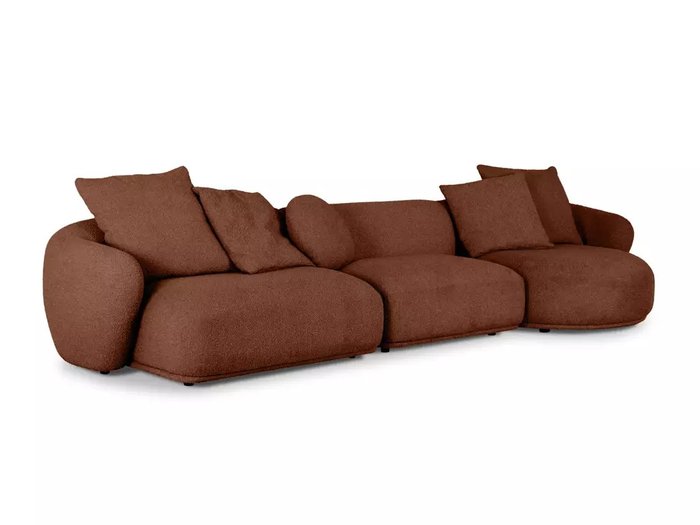 Модульный диван Fabro коричневого цвета правый - лучшие Прямые диваны в INMYROOM
