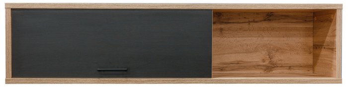 Настенный шкаф Блэквуд бежево-черного цвета - купить Навесные шкафы по цене 12800.0