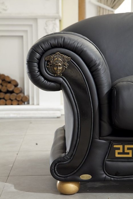 Диван Versace черный - купить Прямые диваны по цене 119488.0