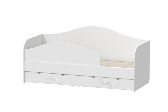 Кровать-кушетка Дримcтар 80х200 белого цвета - лучшие Одноярусные кроватки в INMYROOM