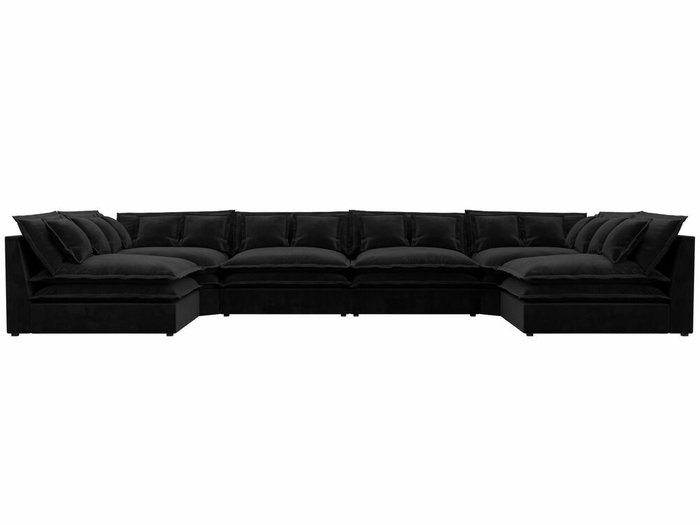 Угловой диван Лига 040 черного цвета  - купить Угловые диваны по цене 141999.0