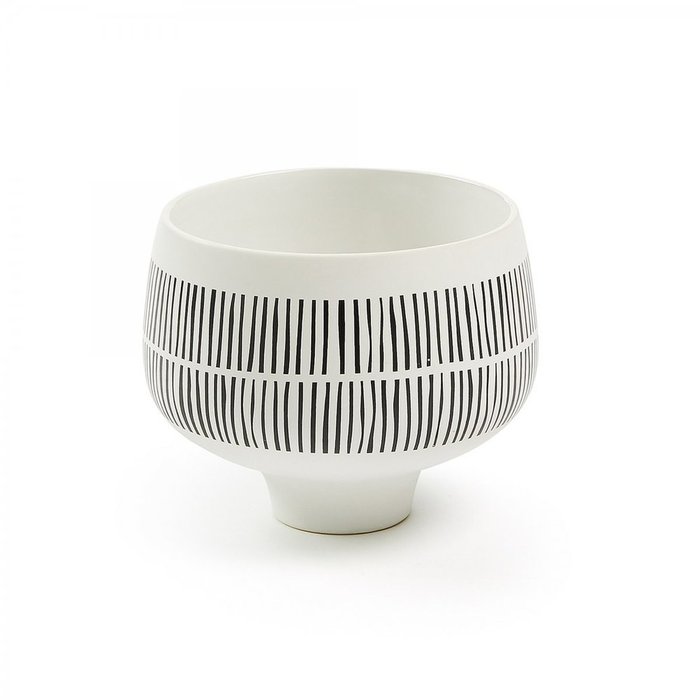 Керамическая чаша Connel черно-белого цвета