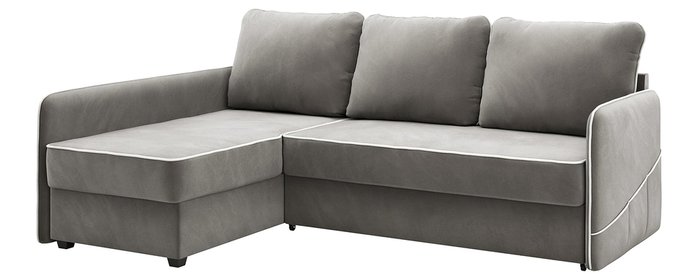 Угловой диван-кровать Слим левый темно-серого цвета - купить Угловые диваны по цене 32990.0