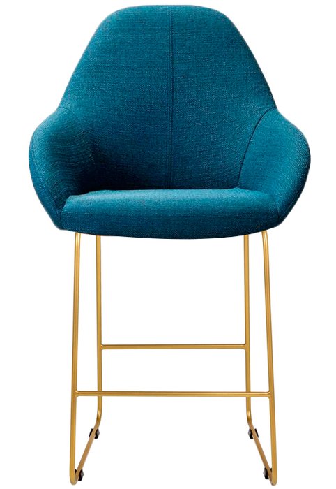 Стул полубарный Kent синего цвета - лучшие Барные стулья в INMYROOM