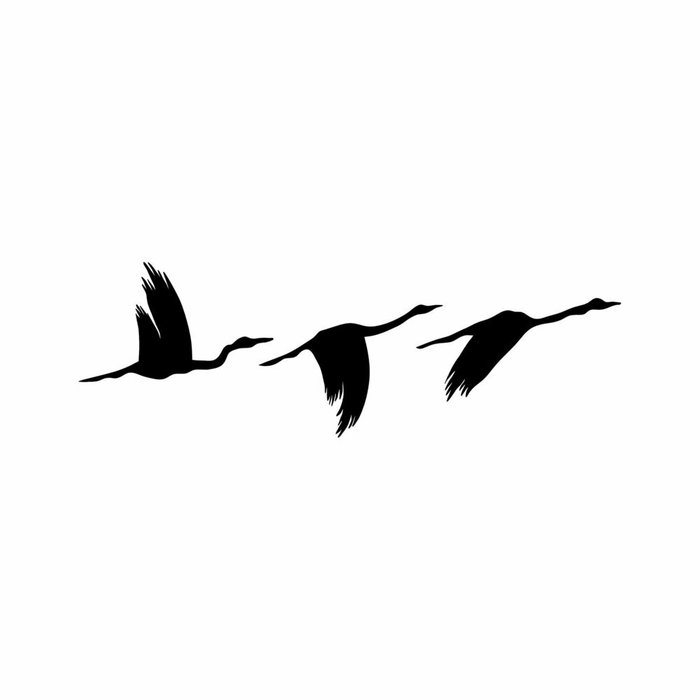 Настенный декор Лебеди 65x18 черного цвета