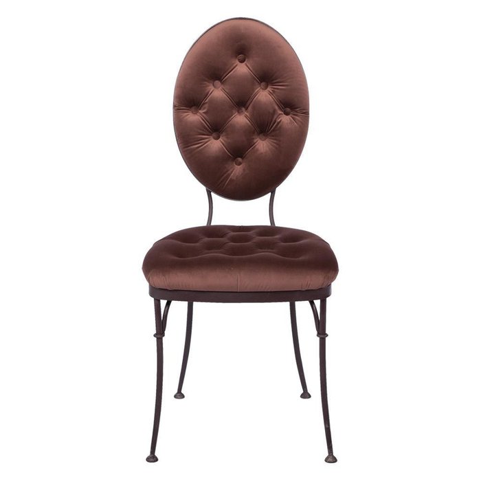 Стул кованый Аделаида темно-коричневого цвета - купить Обеденные стулья по цене 39260.0