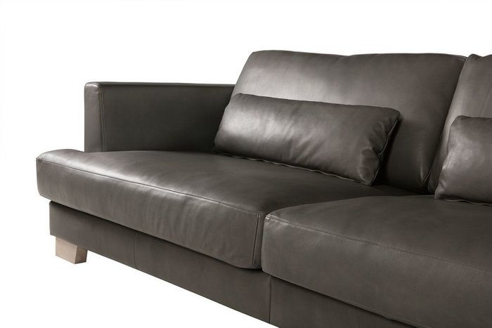 Диван Brandon темно-серого цвета  - купить Прямые диваны по цене 1290250.0