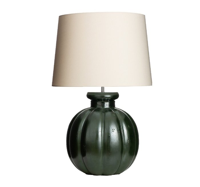 Настольная лампа с основанием цвета зеленый металлик