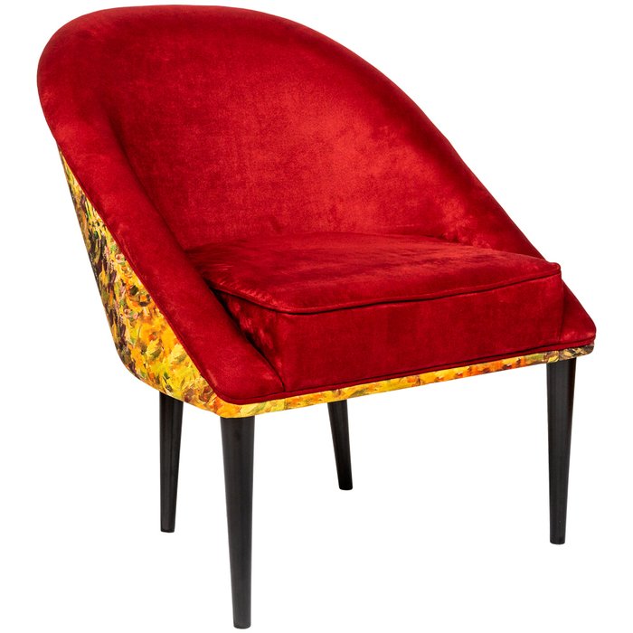 Кресло Бульвар в Париже бордового цвета