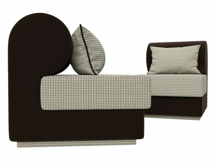 Набор из двух кресел Кипр серо-коричневого цвета - лучшие Комплекты мягкой мебели в INMYROOM