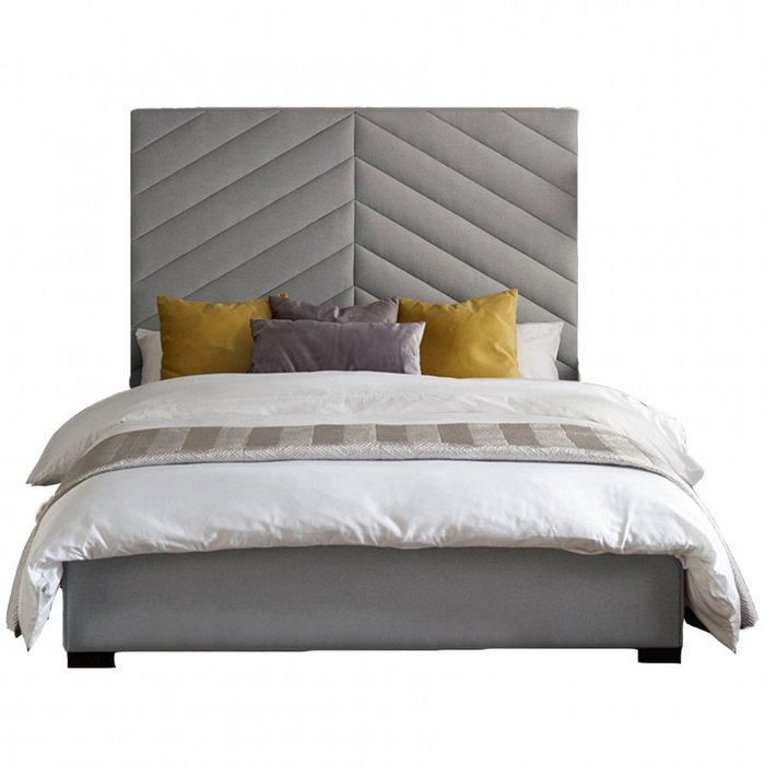Кровать Shanti серого цвета 160х200